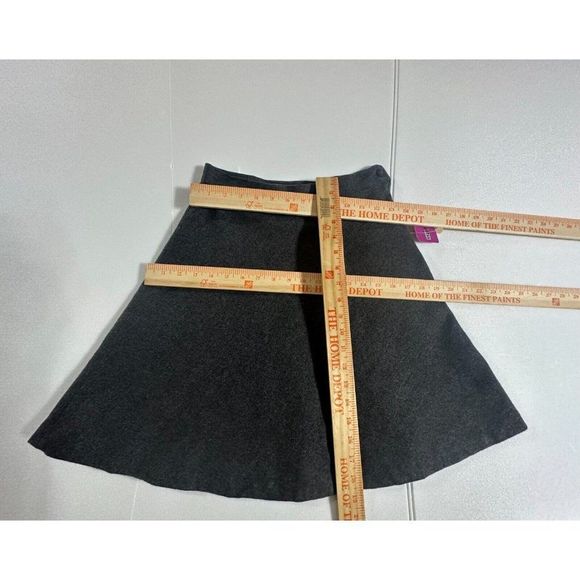 Express Wool Mix Charcoal Gray Skirt Made in Italy Size 3-4 # 1122 - Picture 3 of 11